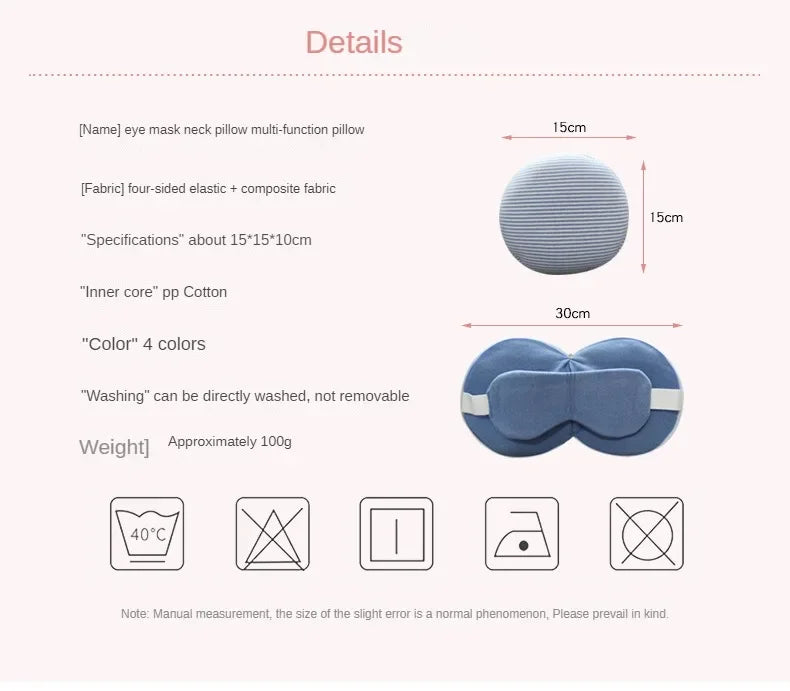 2-in-1 Travel Pillow & Sleep Mask