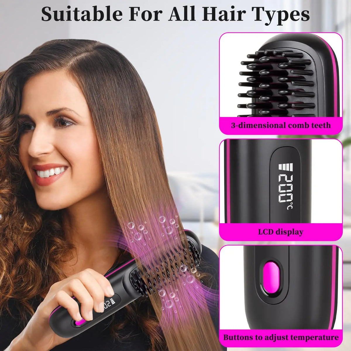 Cordless Hair Straightening Brush