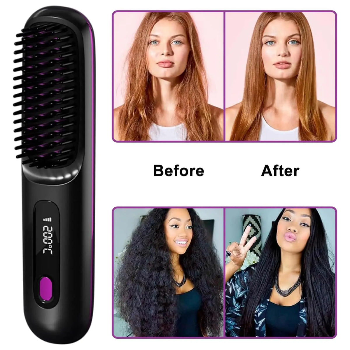 Cordless Hair Straightening Brush