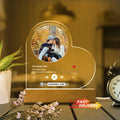Personalized Acrylic Music Plaque with Photo & LED Light – Custom Song Frame Gift for Couples, Mom & Family
