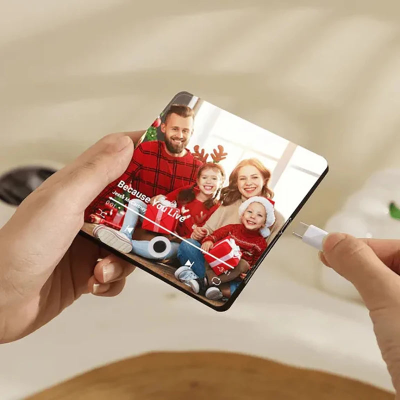 Custom Photo Music Fridge Magnet with Frame – Personalized Song Magnet That Plays Music