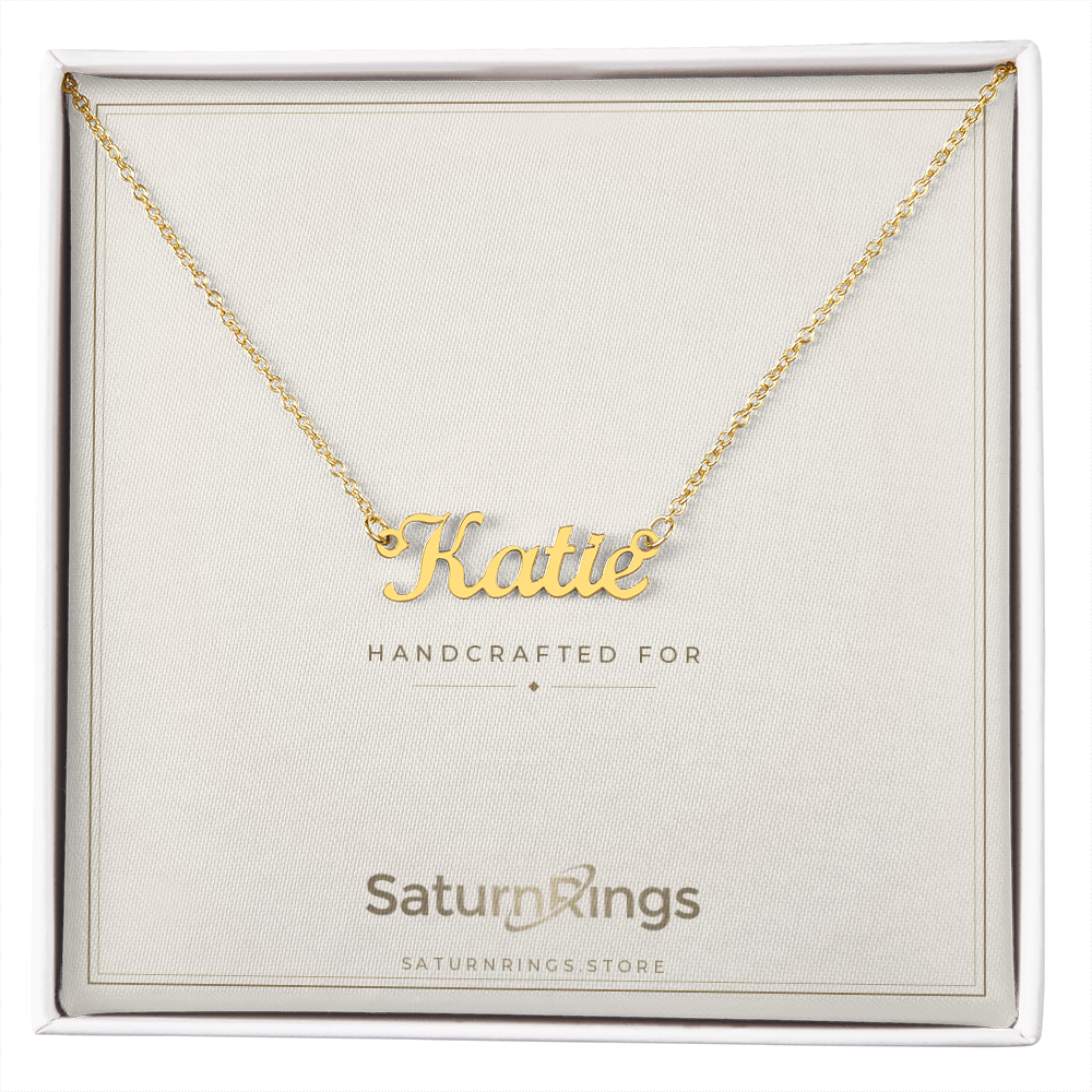 Custom Name Necklace (English) - Gift Boxed