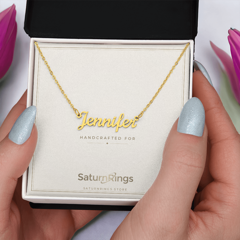 Custom Name Necklace (English) - Gift Boxed